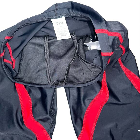 NWT TYR Men’s Alliance Splice Jammer Black Red Swimsuit Size 32 - Picture 9 of 13